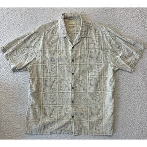 Vintage Mens Short Sleeve Button Down Hawaiian Shirt Large